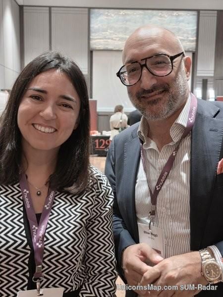 HNW Insurance Summit Zurich 2026 — two attendees wearing 1291 Group lanyards at the Park Hyatt Zurich