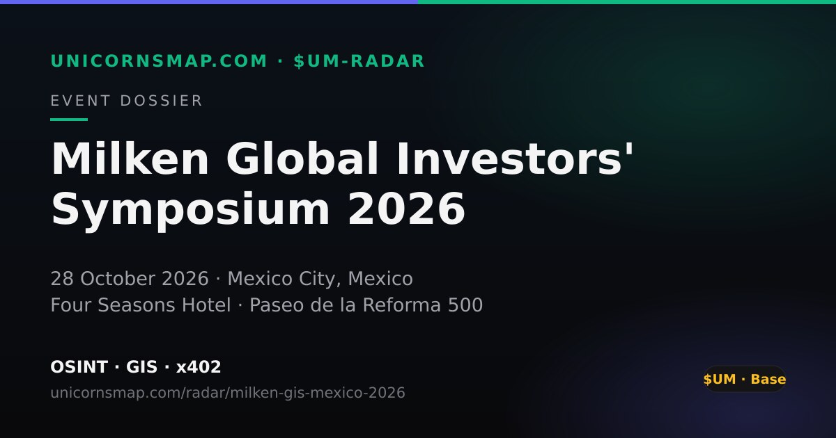 Milken Institute Global Investors' Symposium Mexico City 2026 — 'Capital in a Changing World', Four Seasons Mexico City, 28 October