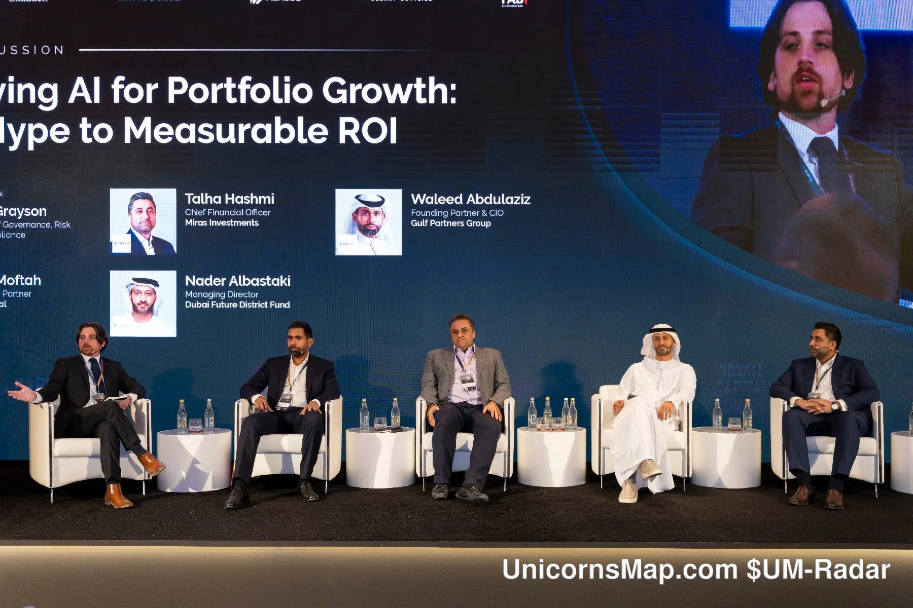 Panel stage for the session Applying AI for Portfolio Growth at the Private Capital Summit, Dubai 2026