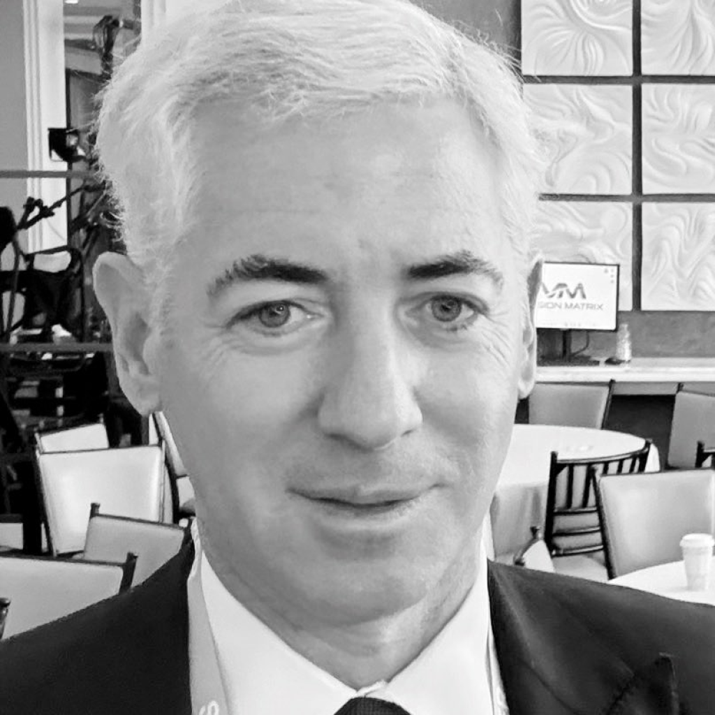 Face-clip · Bill Ackman (1024px) Face-clip portrait of Bill Ackman — TASE/NYC event frame (1024px)